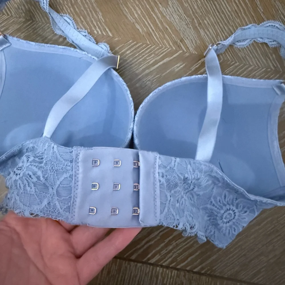 Aerie Light Blue Lace Push Up Bra